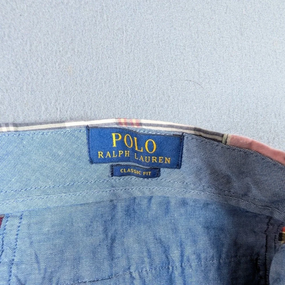 Polo Ralph Lauren Patchwork Madras Shorts Mens 34 Multicolor Plaid Classic Fit